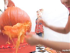 Pumpkins and g/g fuck-a-thon with Jayden and Kristina