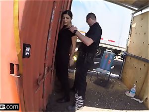 plumb the Cops Latina lady caught fellating a cops shaft